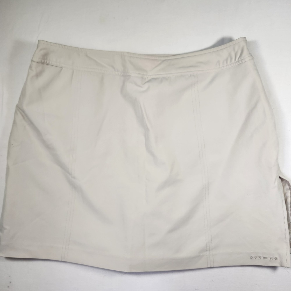 Dunning Golf Womens‎ Tan Beige Performance Skort Size 14 Athletic Golf Skirt